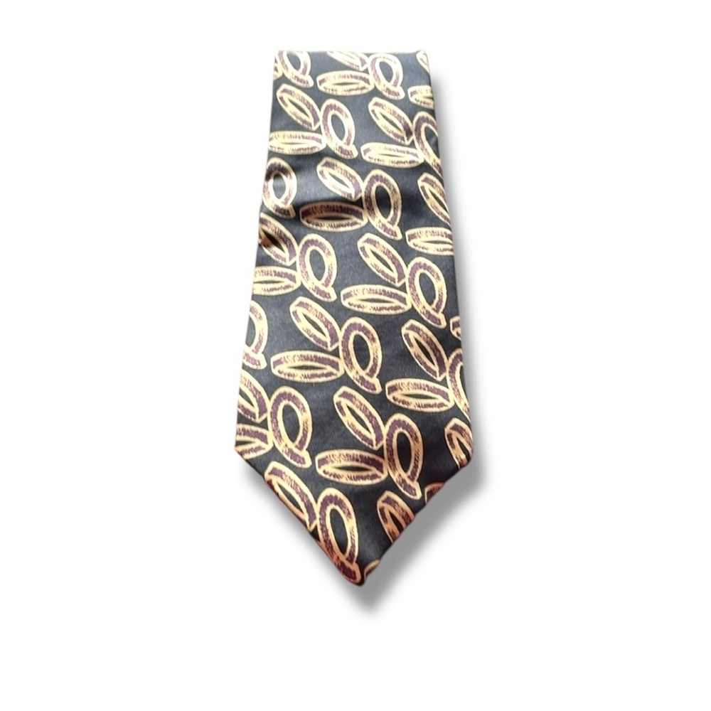 Geoffrey Beene Men’s Silk Ring Print Vintage Tie